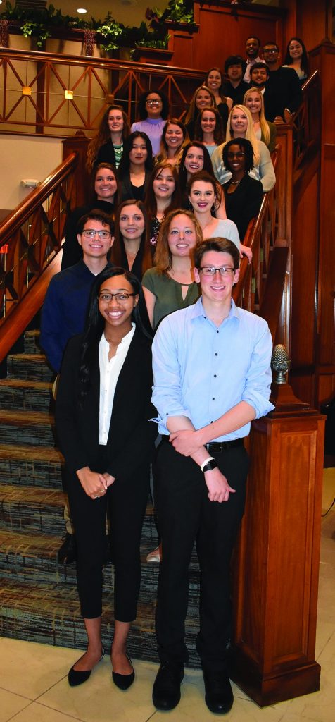 RHTM students on staircase at Appalachian Spring fundraiser